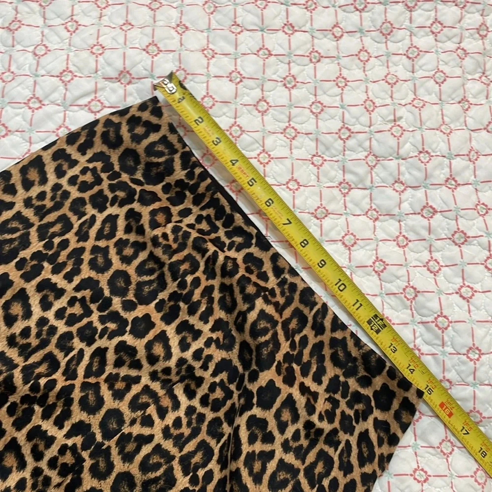 Michael Kors, leopard print pencil skirt with exposed back zipper